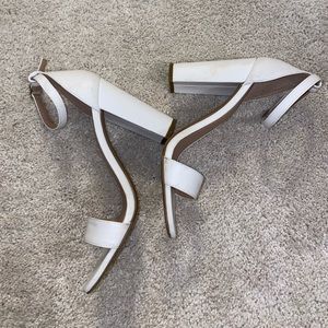 White Charlotte Russe Ankle Strap Heel